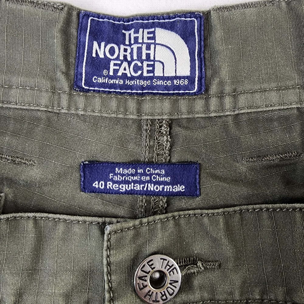North Face Cargo Shorts Mens Size 40 Olive Green Ripstop Hiking Utility - Picture 2 of 11